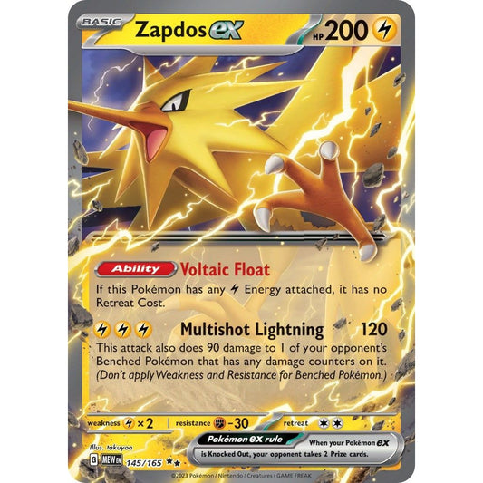 Image for Zapdos ex (145/165) (MEW) - Pokemon