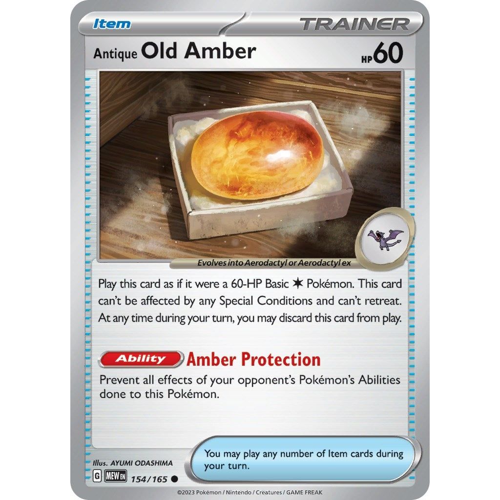 Image for Antique Old Amber (154/165) (MEW) - Pokemon