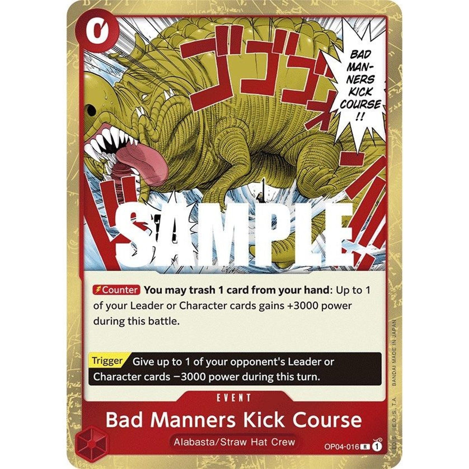 Image for Bad Manners Kick Course (OP04-016) (OP04) - One Piece Card Game