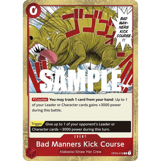 Image for Bad Manners Kick Course (OP04-016) (OP04) - One Piece Card Game