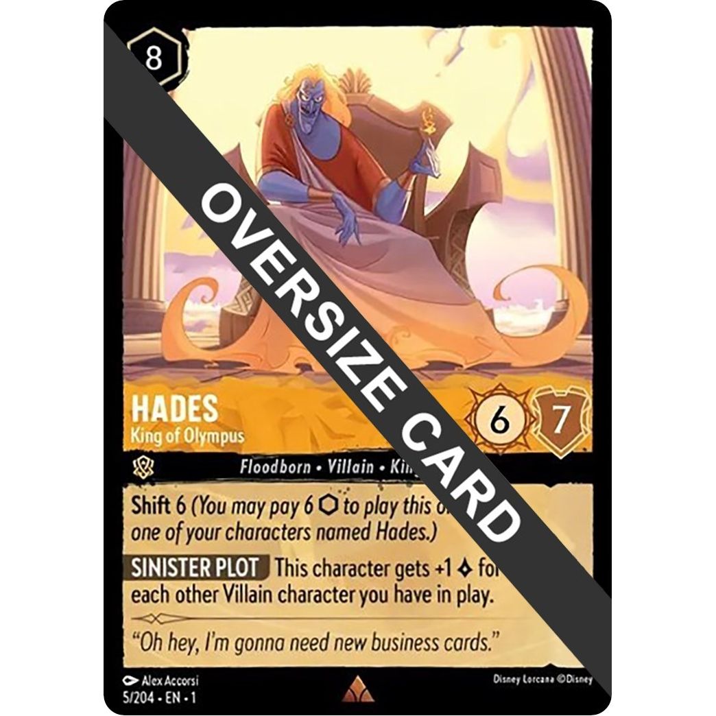 Image for Hades - King of Olympus (Oversized) (5/204) (1) - Disney Lorcana