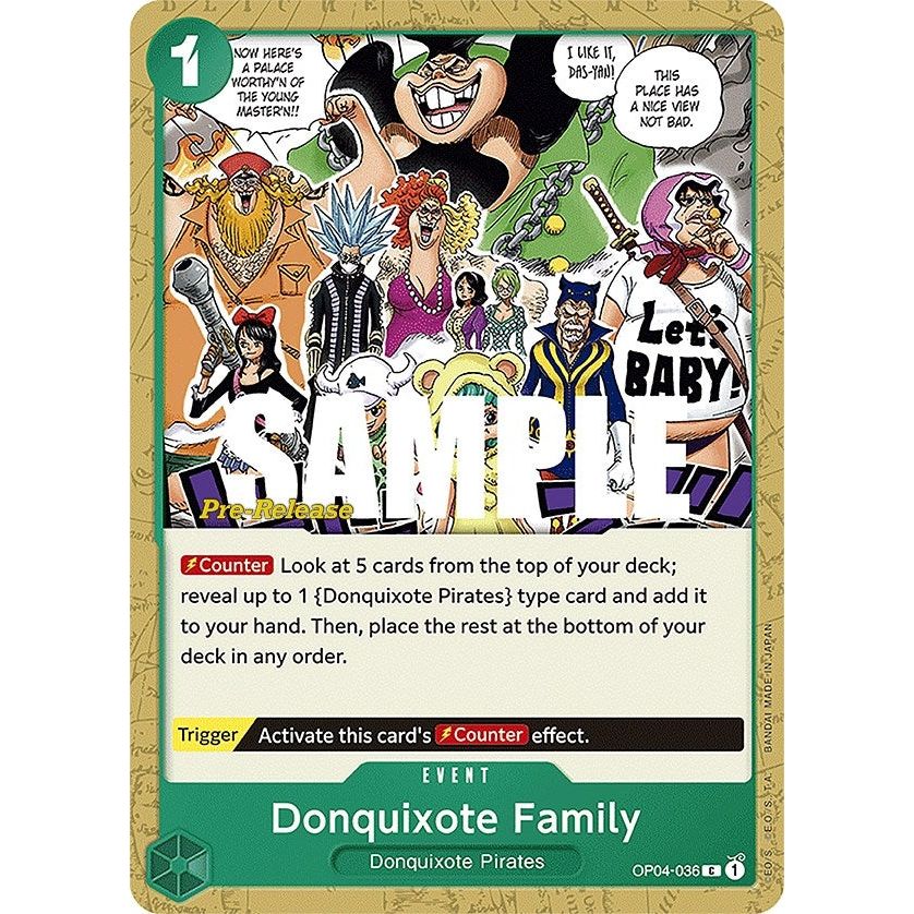 Image for Donquixote Family (OP04-036) (OP04 PRE) - One Piece Card Game