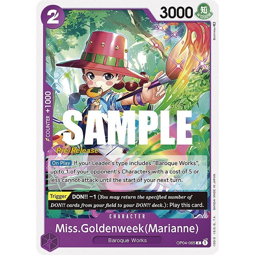 Image for Miss.Goldenweek(Marianne) (OP04-065) (OP04 PRE) - One Piece Card Game