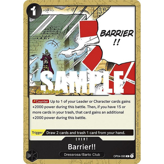 Image for Barrier!! (OP04-095) (OP04 PRE) - One Piece Card Game