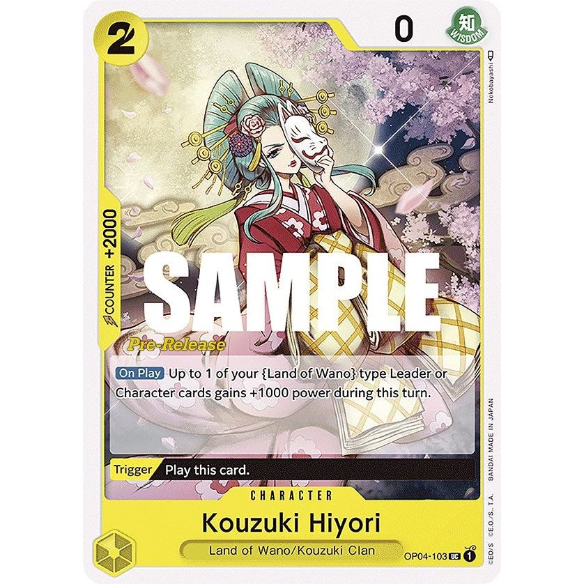 Image for Kouzuki Hiyori (OP04-103) (OP04 PRE) - One Piece Card Game