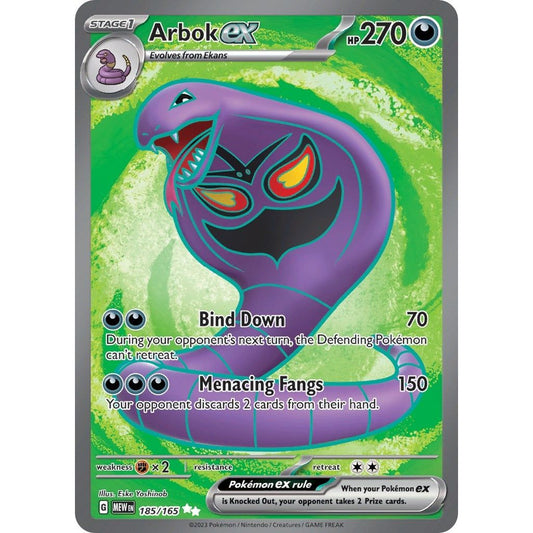 Image for Arbok ex (185/165) (MEW) - Pokemon