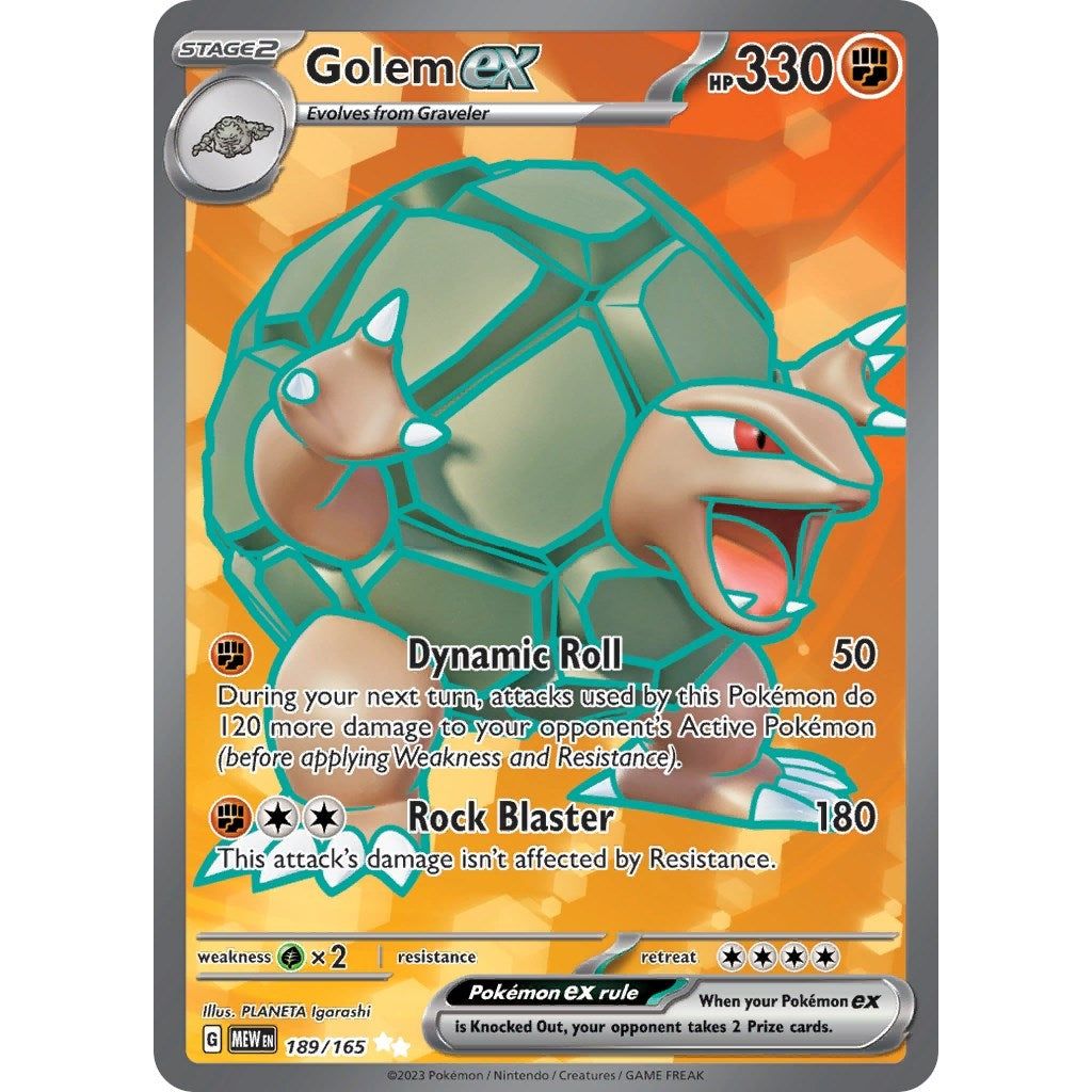 Image for Golem ex (189/165) (MEW) - Pokemon