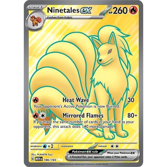 Image for Ninetales ex (186/165) (MEW) - Pokemon