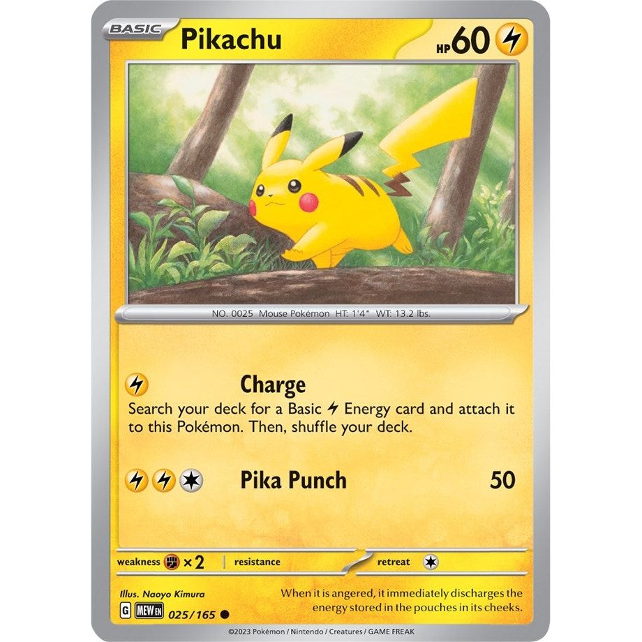 Image for Pikachu (025/165) (MEW) - Pokemon
