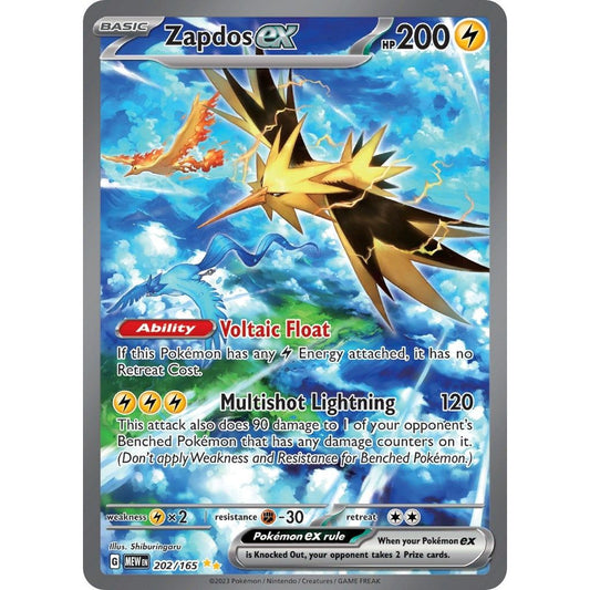 Image for Zapdos ex (202/165) (MEW) - Pokemon