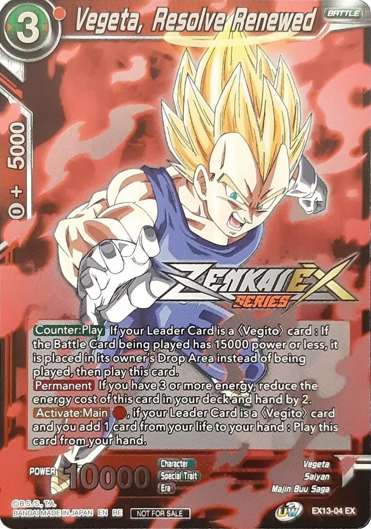 Image for Vegeta, Resolve Renewed (Event Pack 13) (EX13-04) (TPR) - Dragon Ball Super: Masters
