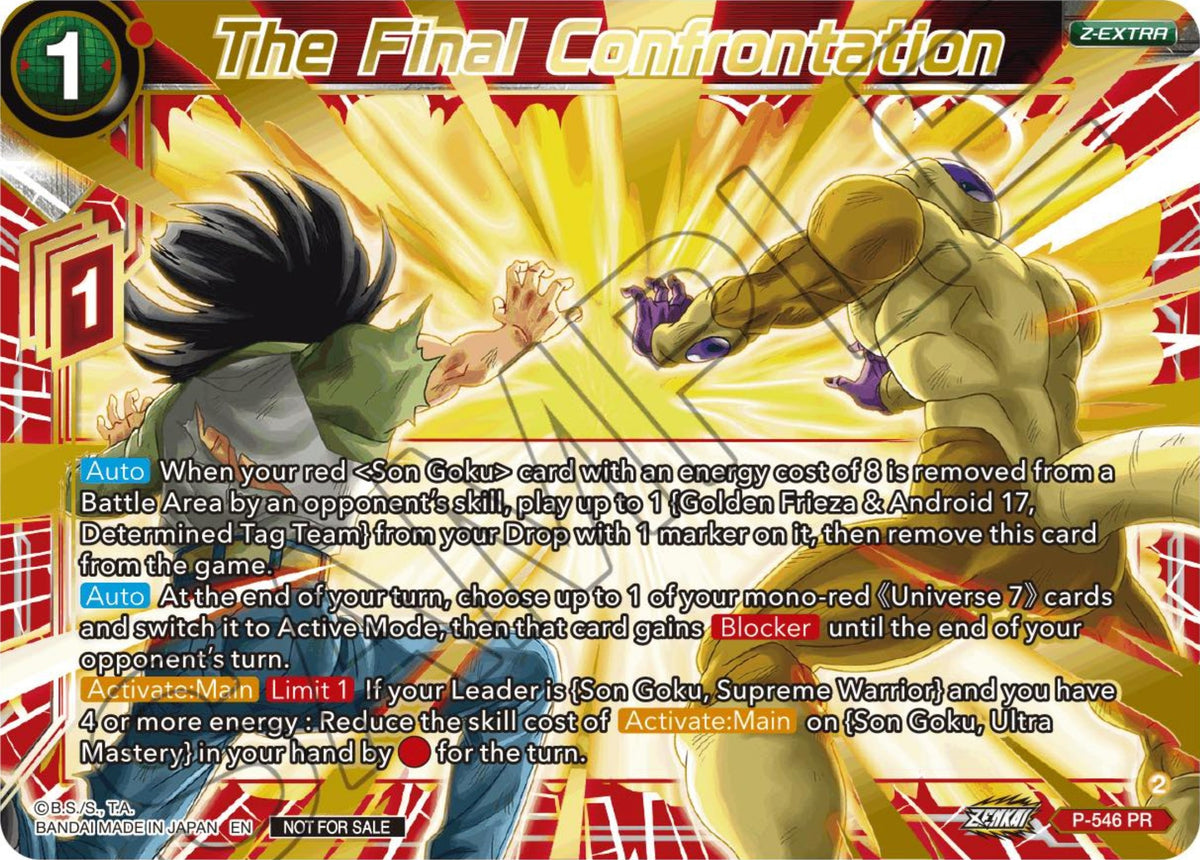 Image for The Final Confrontation (Championship Z Extra Card Pack 2023) (P-546) (TPR) - Dragon Ball Super: Masters