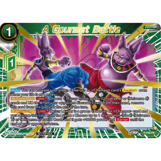 Image for A Gourmet Battle (Championship Z Extra Card Pack 2023) (P-548) (TPR) - Dragon Ball Super: Masters