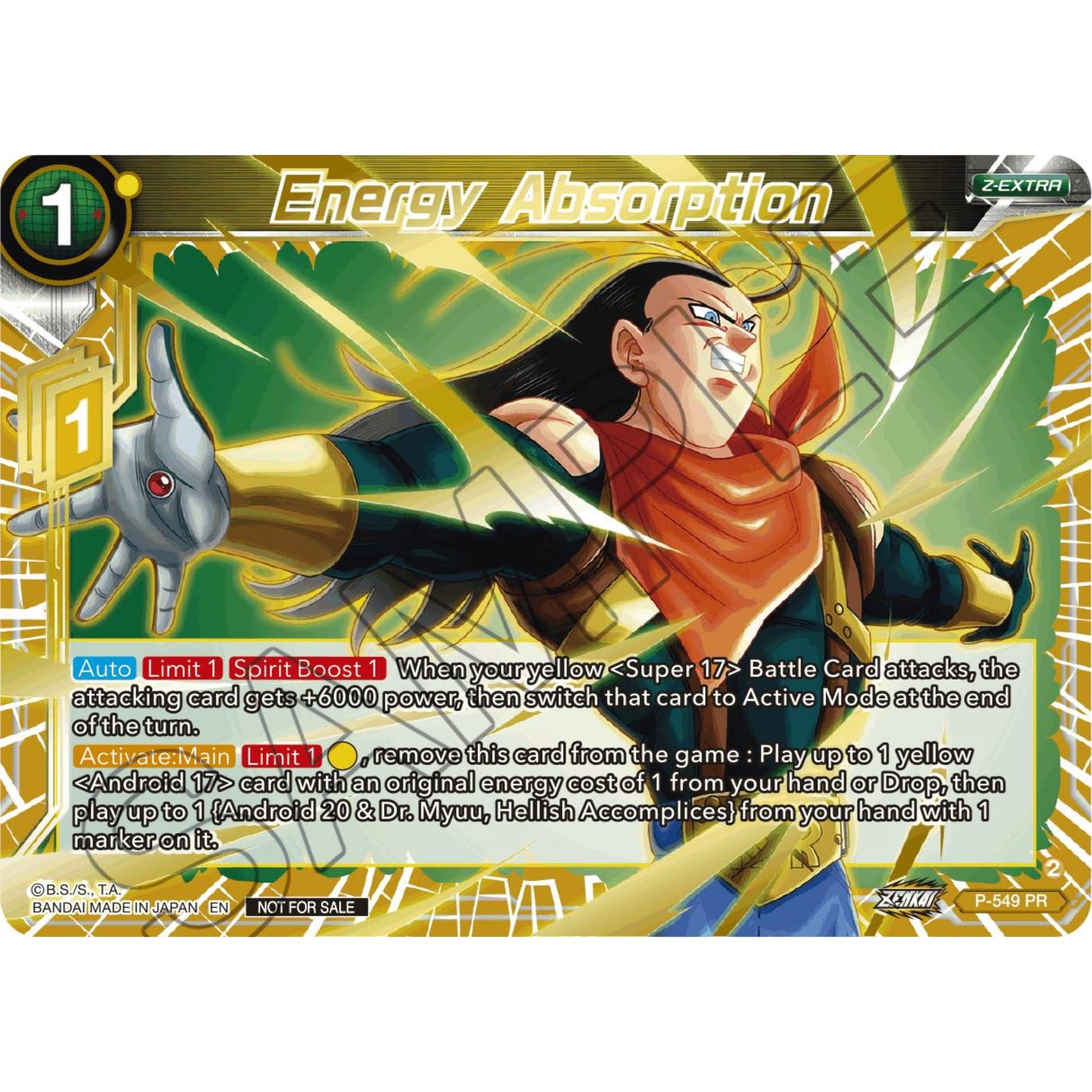 Image for Energy Absorption (Championship Z Extra Card Pack 2023) (Gold-Stamped) (P-549) (TPR) - Dragon Ball Super: Masters