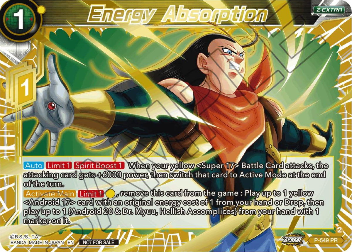 Image for Energy Absorption (Championship Z Extra Card Pack 2023) (Gold-Stamped) (P-549) (TPR) - Dragon Ball Super: Masters