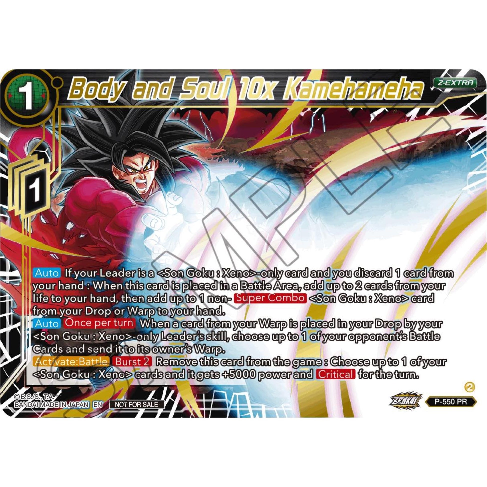 Image for Body and Soul 10x Kamehameha (Championship Z Extra Card Pack 2023) (Gold-Stamped) (P-550) (TPR) - Dragon Ball Super: Masters