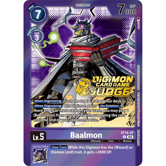 Image for Baalmon - ST14-07 (Judge Pack 4) (ST14-07 R) (ST-14) - Digimon Card Game