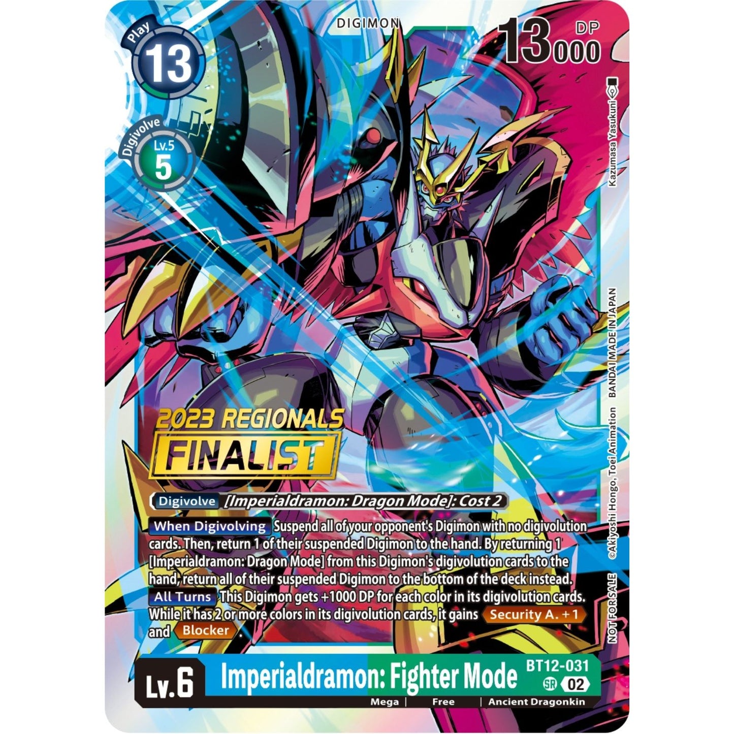 Image for Imperialdramon: Fighter Mode (2023 Regionals Finalist) (BT12-031 SR) (BT12) - Digimon Card Game