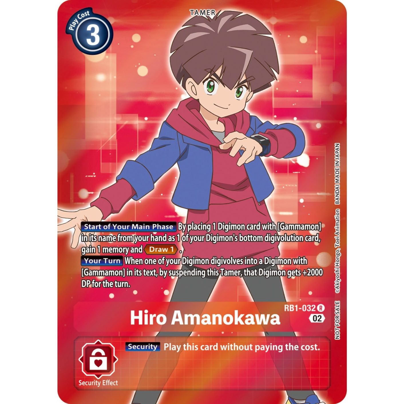 Image for Hiro Amanokawa (Resurgence Booster Box Promotion Pack) (RB1-032 R) (RB-01) - Digimon Card Game