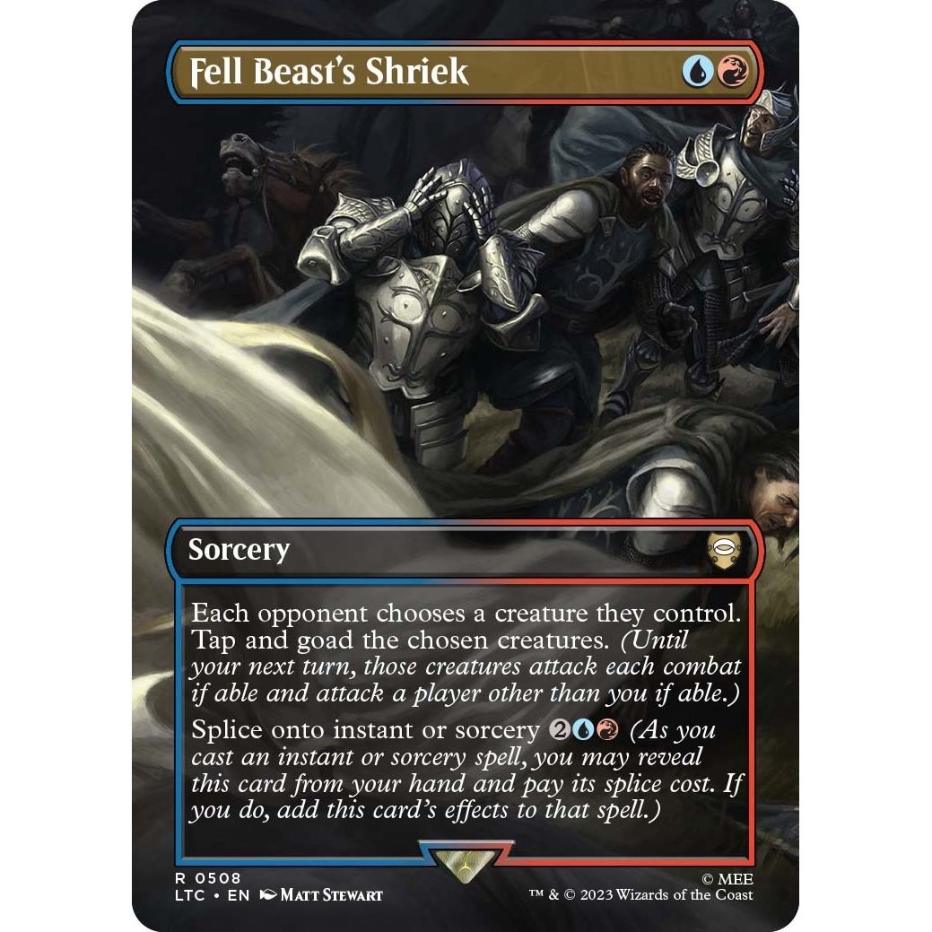 Image for Fell Beast's Shriek (Borderless) (508) (LTC) - Magic: The Gathering