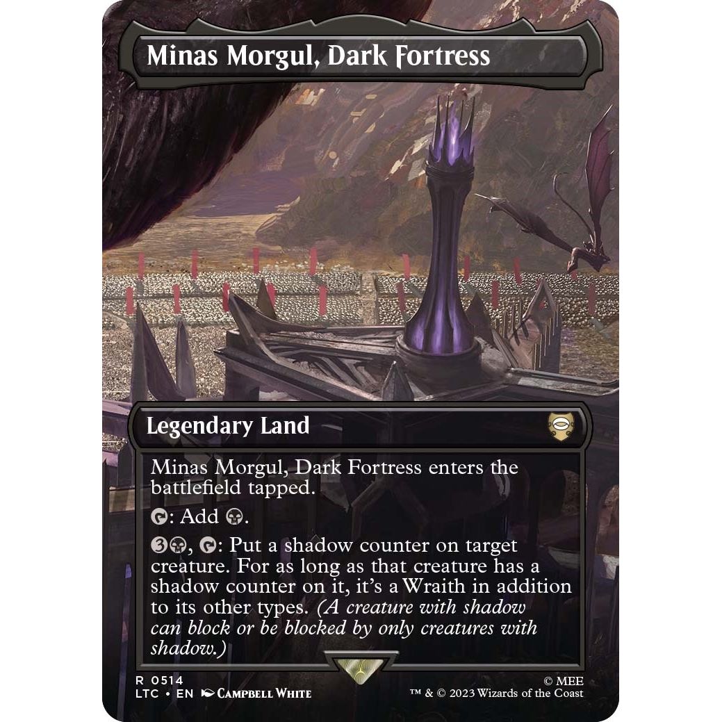 Image for Minas Morgul, Dark Fortress (Borderless) (514) (LTC) - Magic: The Gathering