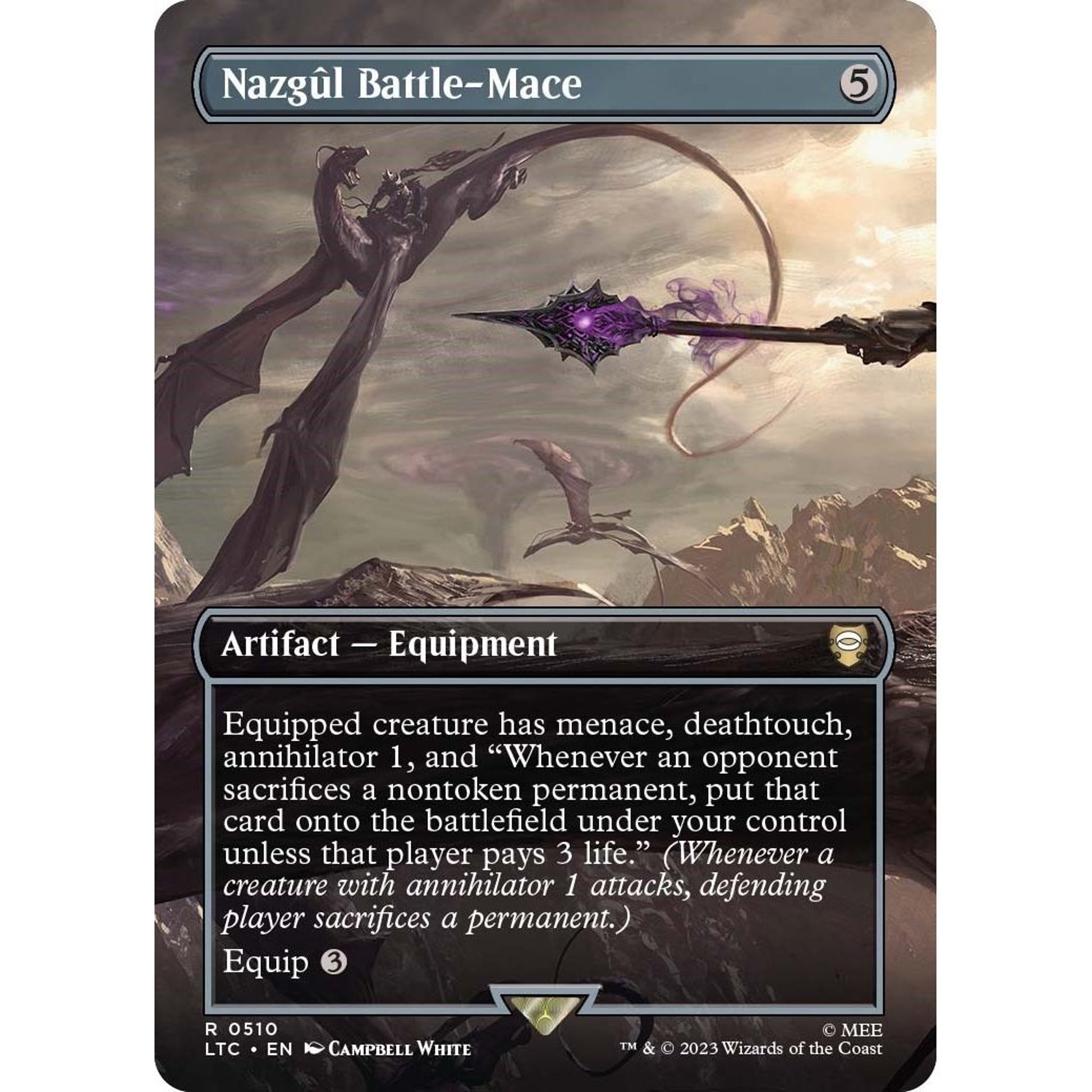 Image for Nazgul Battle-Mace (Borderless) (510) (LTC) - Magic: The Gathering