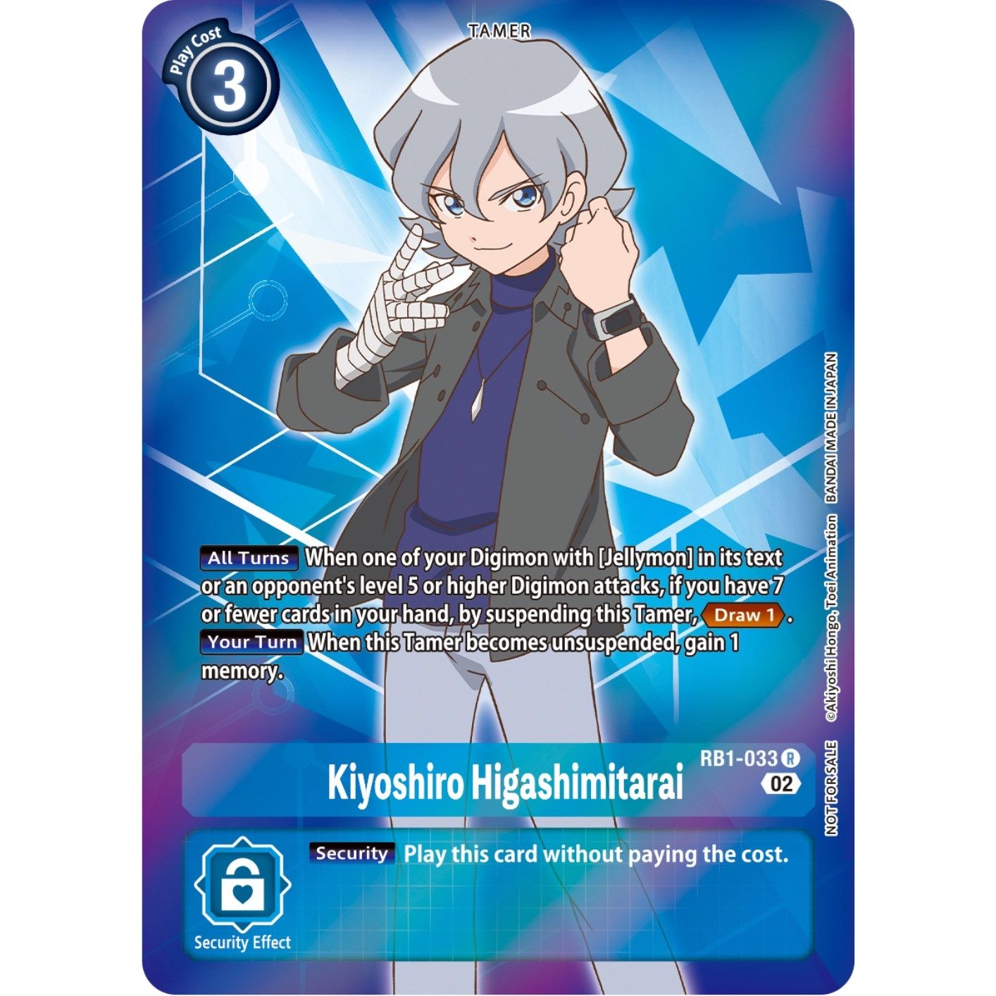 Image for Kiyoshiro Higashimitarai (Resurgence Booster Box Promotion Pack) (RB1-033 R) (RB-01) - Digimon Card Game