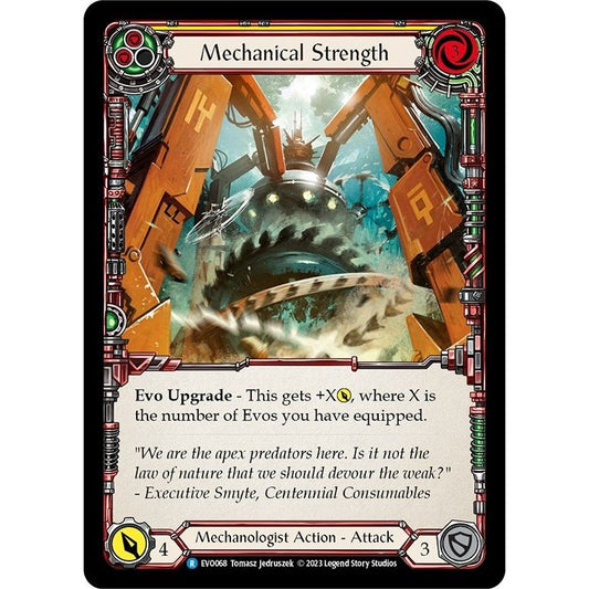 Image for Mechanical Strength (Yellow) (EVO068) (EVO) - Flesh and Blood TCG