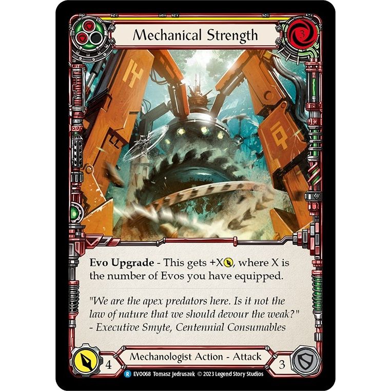 Image for Mechanical Strength (Yellow) (EVO068) (EVO) - Flesh and Blood TCG