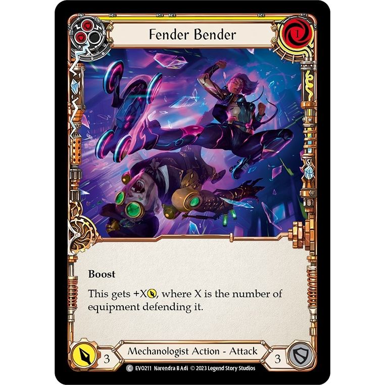 Image for Fender Bender (Yellow) (EVO211) (EVO) - Flesh and Blood TCG