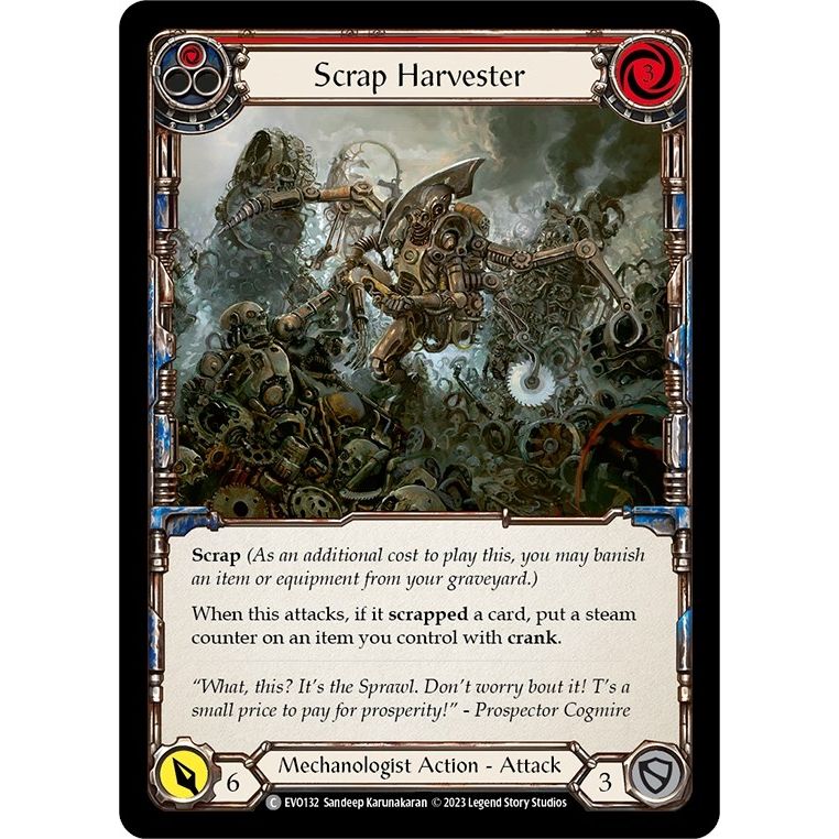 Image for Scrap Harvester (Red) (EVO132) (EVO) - Flesh and Blood TCG