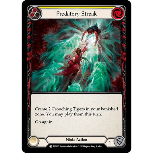 Image for Predatory Streak (Yellow) (TCC097) (TCC) - Flesh and Blood TCG