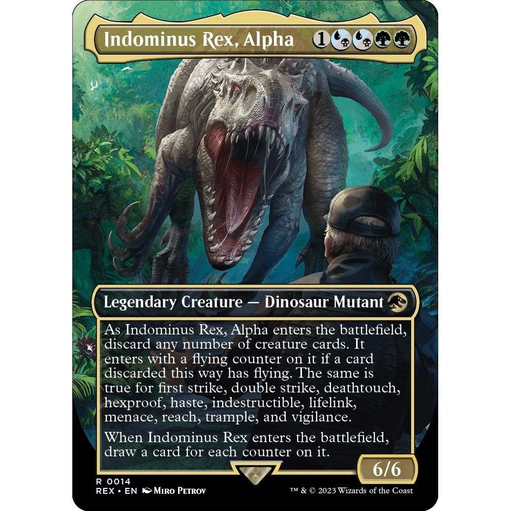 Image for Indominus Rex, Alpha (Borderless) (14) (REX) - Magic: The Gathering