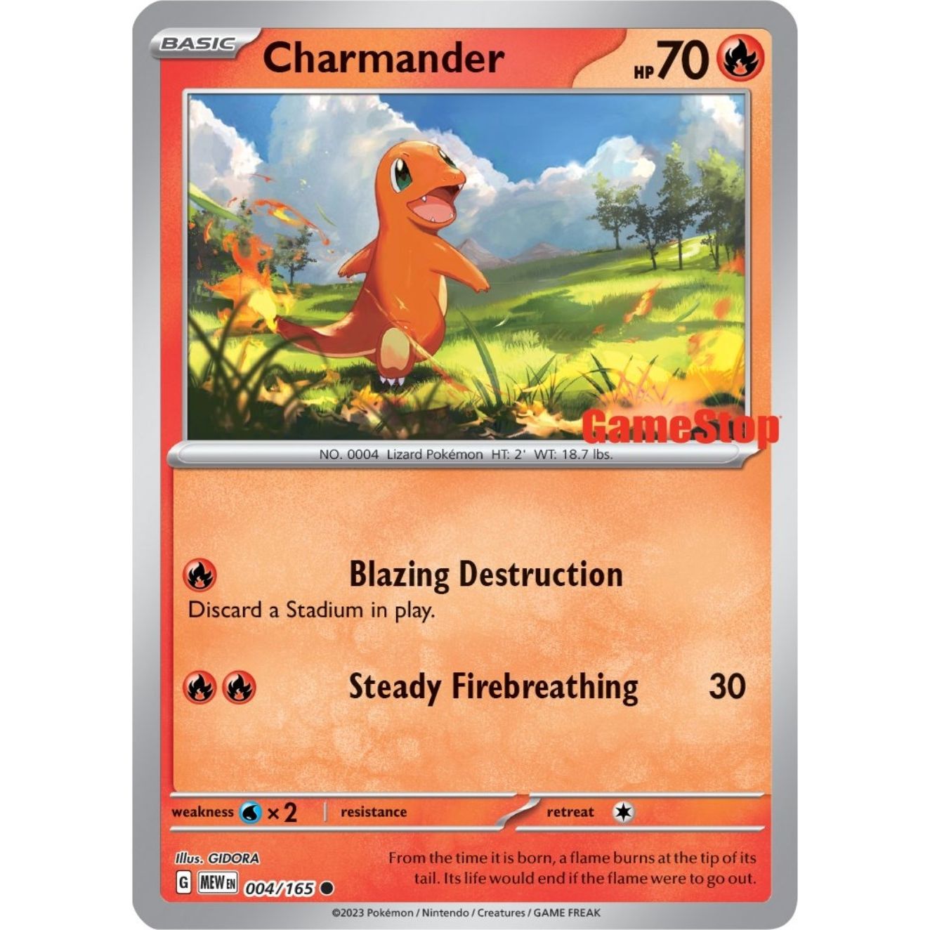 Image for Charmander - 004/165 (GameStop Exclusive) (004/165) (MCAP) - Pokemon