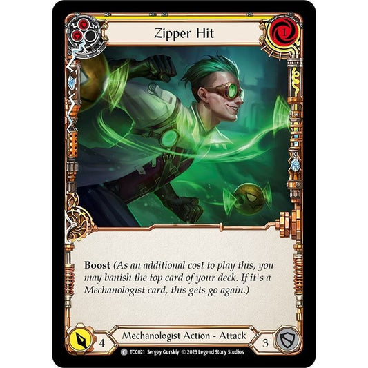 Image for Zipper Hit (Yellow) (TCC021) (TCC) - Flesh and Blood TCG