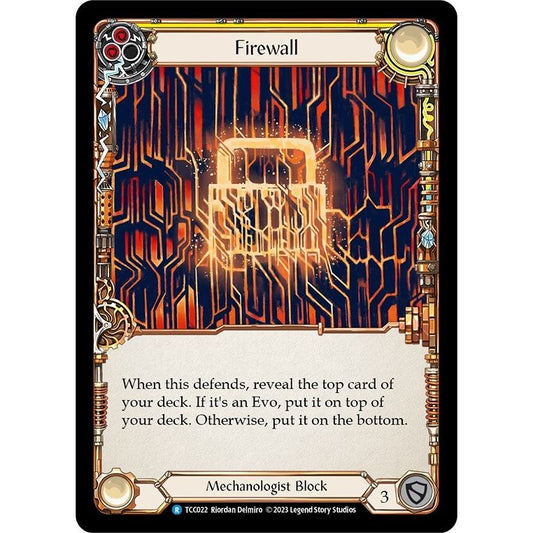 Image for Firewall (Yellow) (TCC022) (TCC) - Flesh and Blood TCG