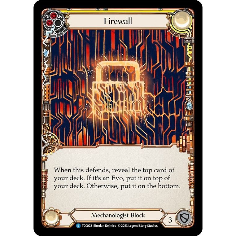 Image for Firewall (Yellow) (TCC022) (TCC) - Flesh and Blood TCG