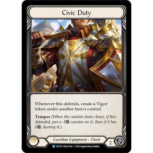 Image for Civic Duty (TCC031) (TCC) - Flesh and Blood TCG