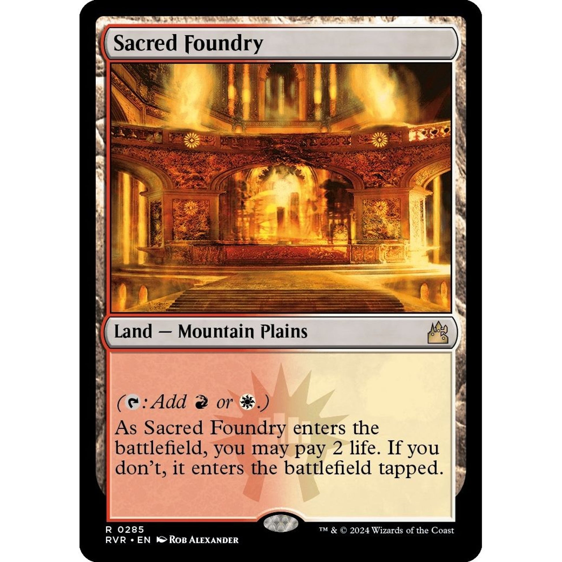 Image for Sacred Foundry (285) (RVR) - Magic: The Gathering