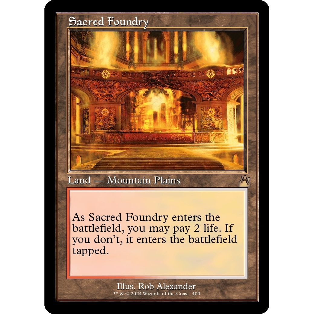 Image for Sacred Foundry (Retro Frame) (409) (RVR) - Magic: The Gathering