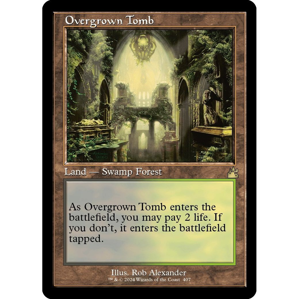 Image for Overgrown Tomb (Retro Frame) (407) (RVR) - Magic: The Gathering