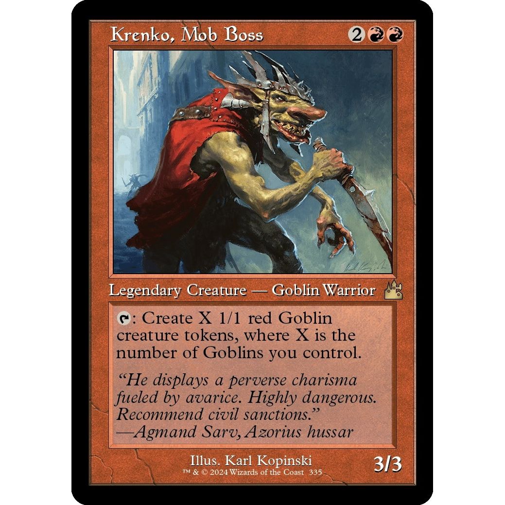 Image for Krenko, Mob Boss (Retro Frame) (335) (RVR) - Magic: The Gathering