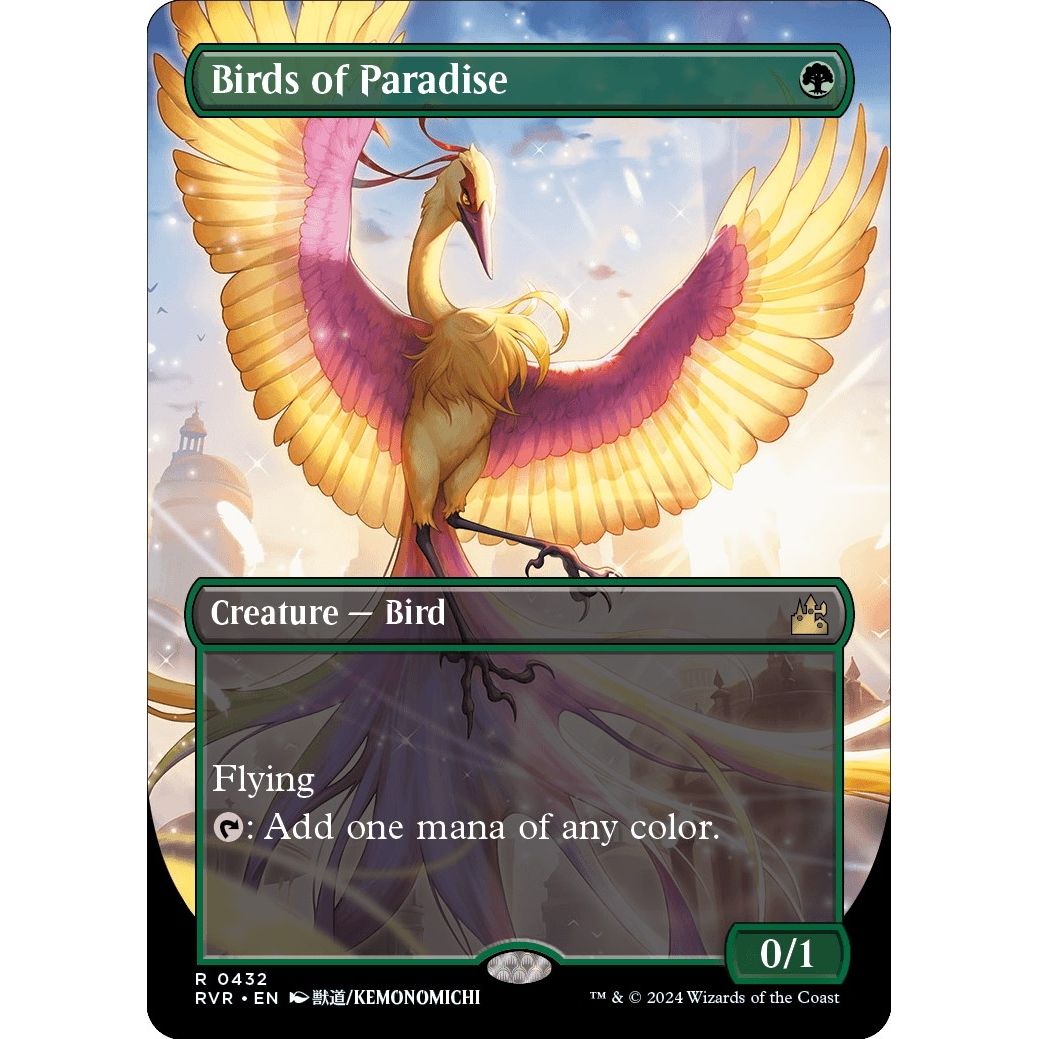 Image for Birds of Paradise (Anime Borderless) (432) (RVR) - Magic: The Gathering