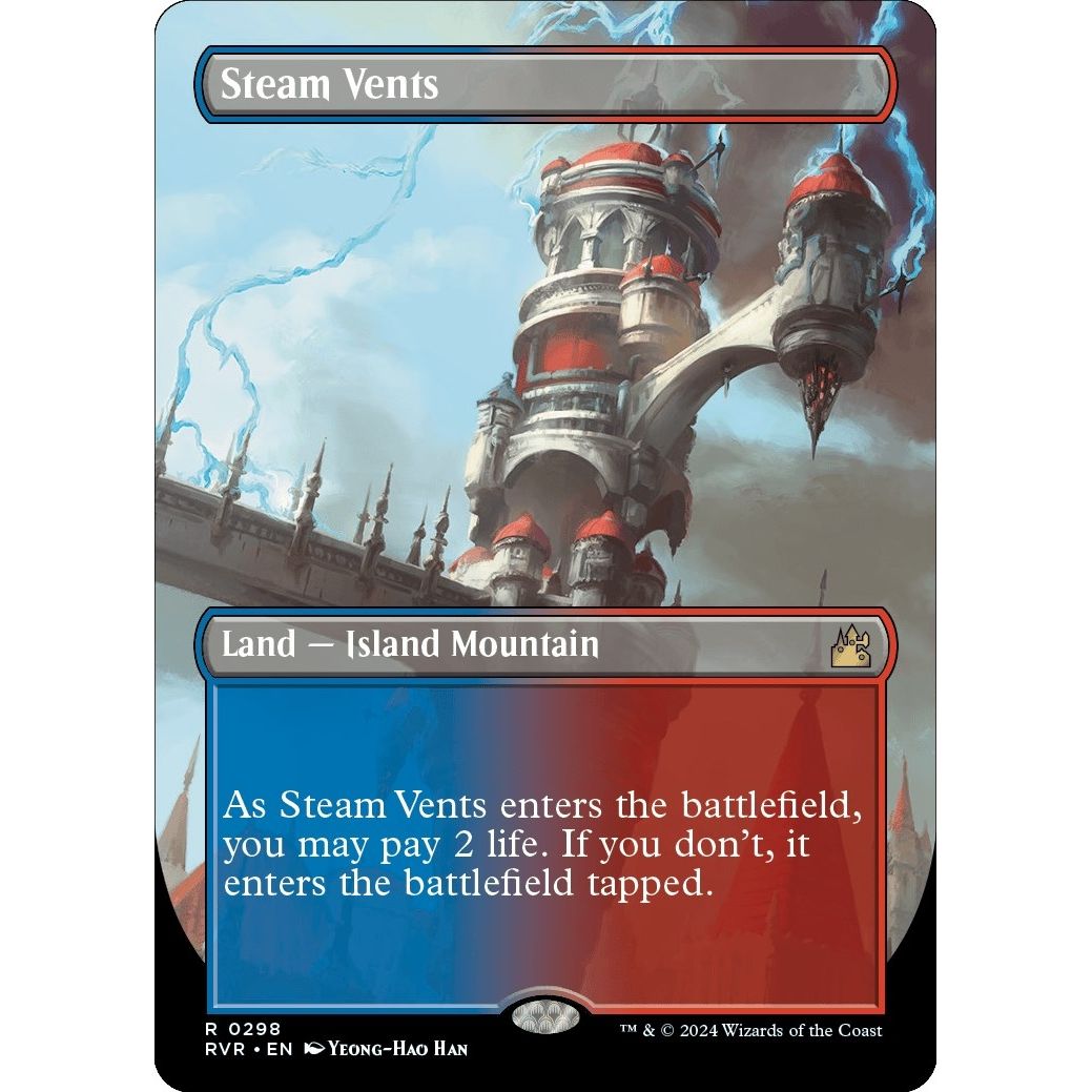 Image for Steam Vents (Borderless) (298) (RVR) - Magic: The Gathering