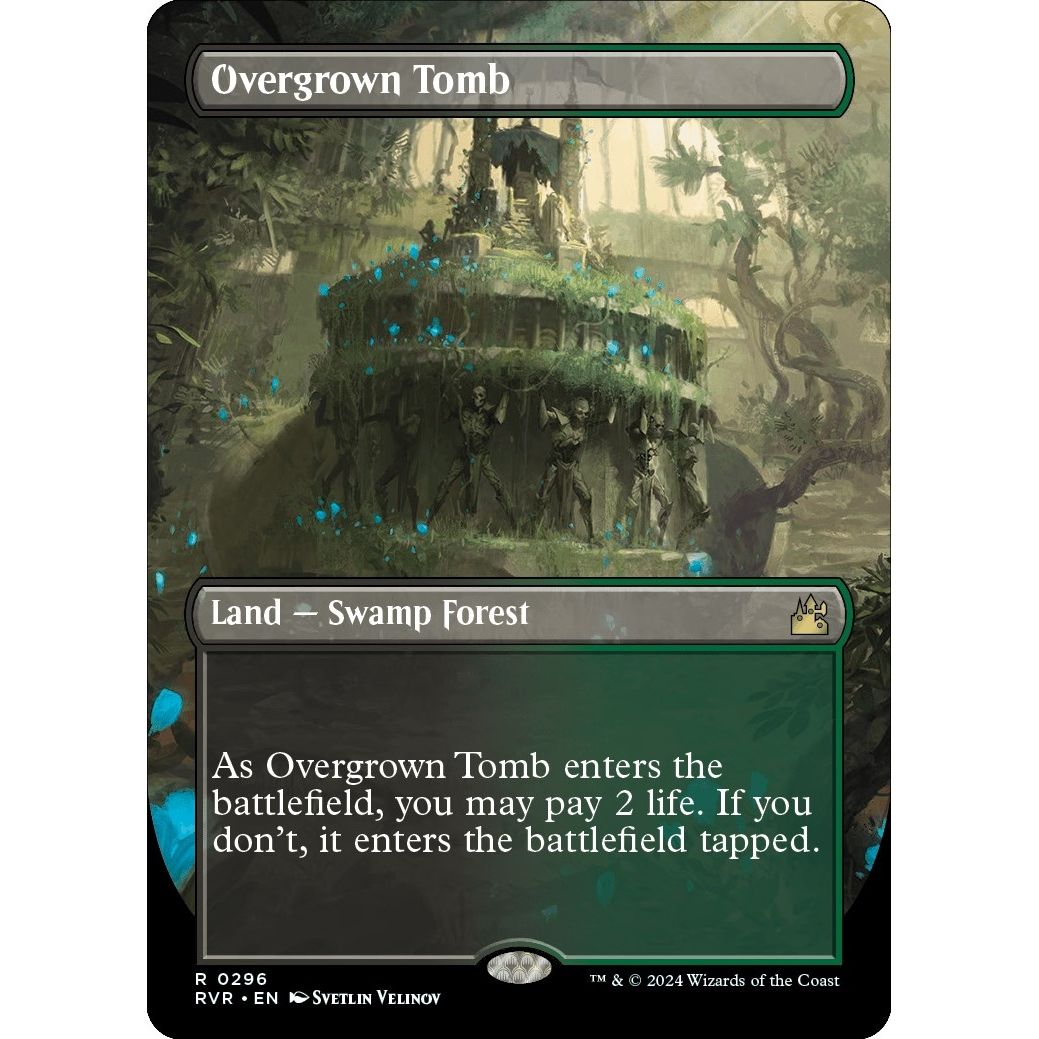 Image for Overgrown Tomb (Borderless) (296) (RVR) - Magic: The Gathering