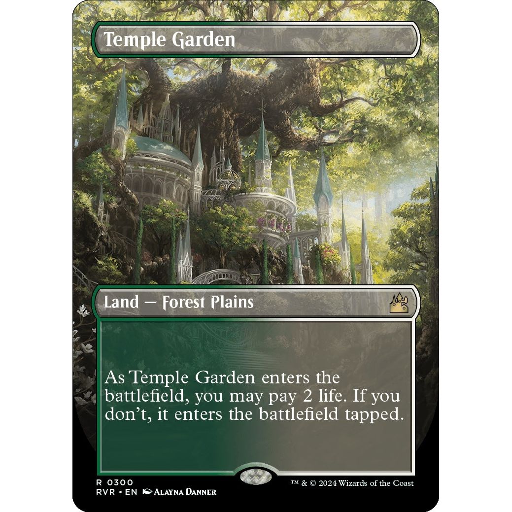 Image for Temple Garden (Borderless) (300) (RVR) - Magic: The Gathering