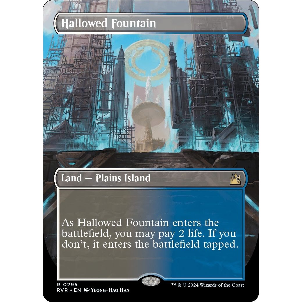 Image for Hallowed Fountain (Borderless) (295) (RVR) - Magic: The Gathering