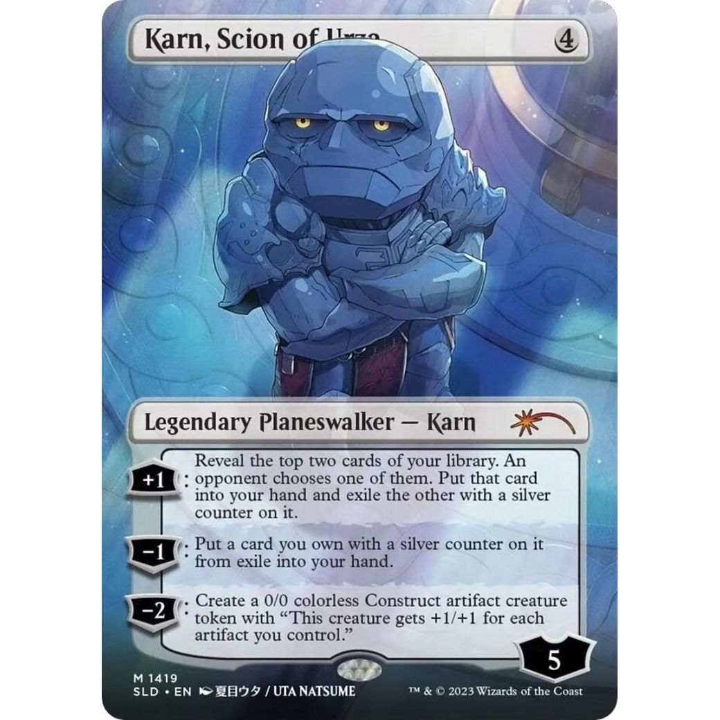 Image for Karn, Scion of Urza (Rainbow Foil) (1419) (SLD) - Magic: The Gathering