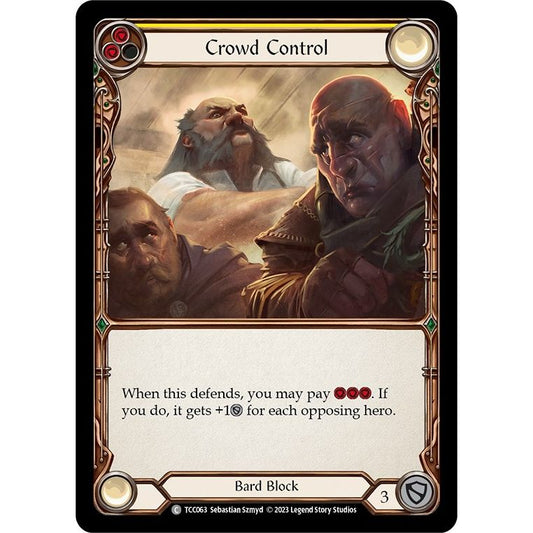 Image for Crowd Control (Yellow) (TCC063) (TCC) - Flesh and Blood TCG