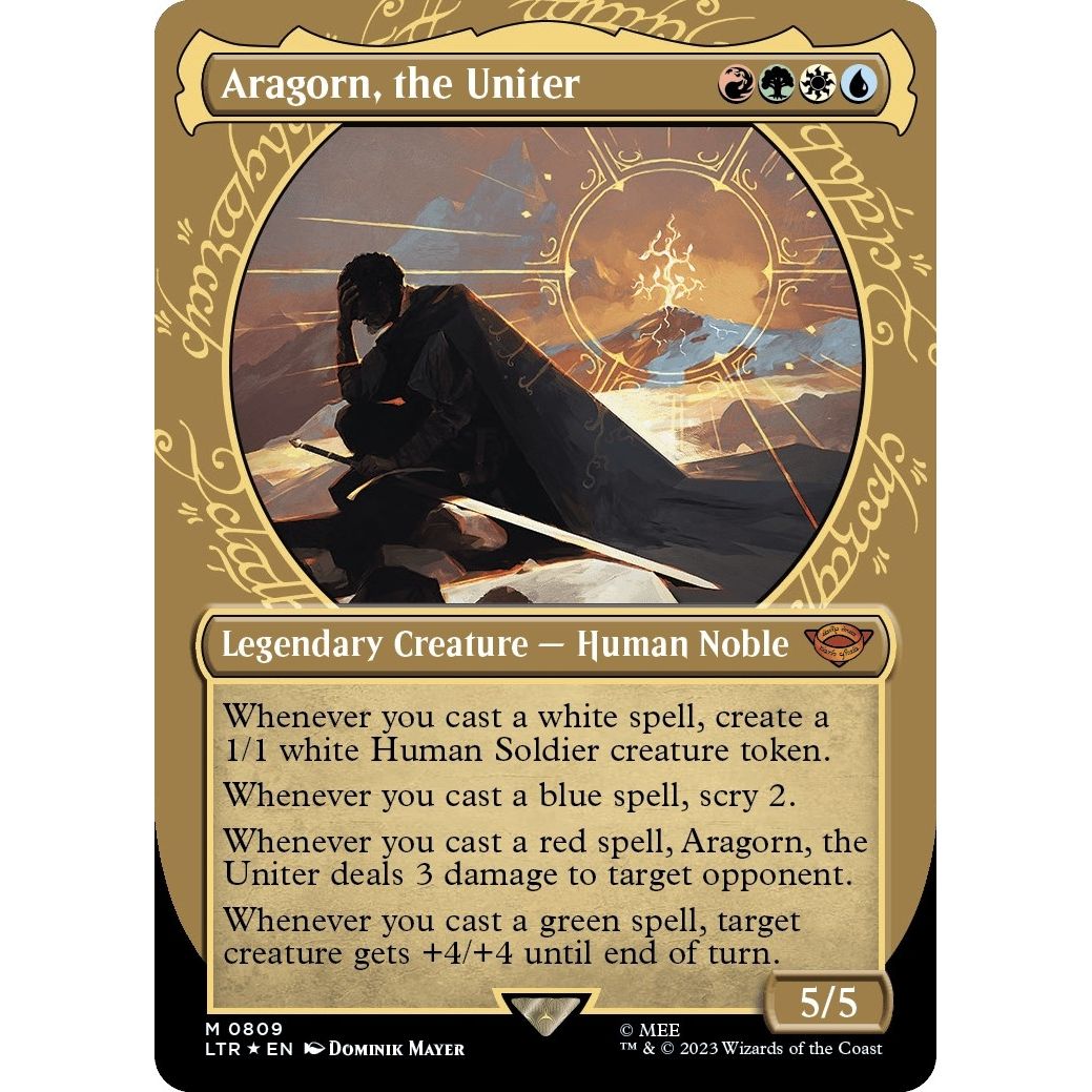 Image for Aragorn, the Uniter (Showcase) (Surge Foil) (809) (LTR) - Magic: The Gathering